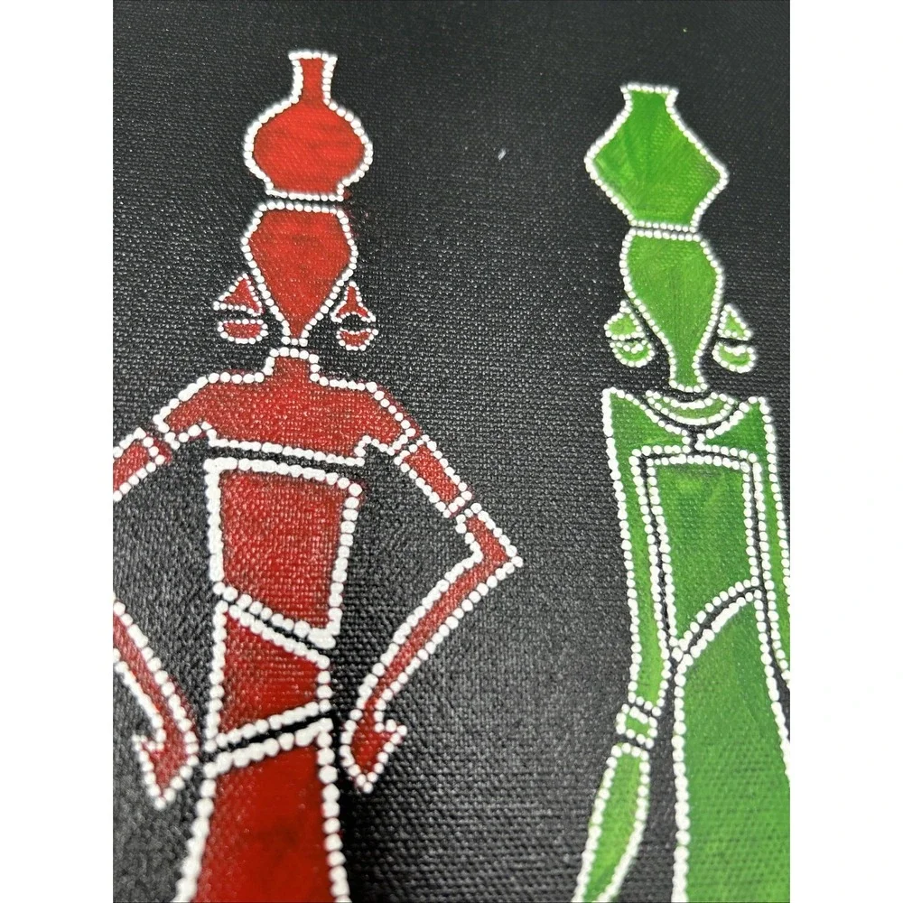 Hand designed Tribal Wall Art red and green